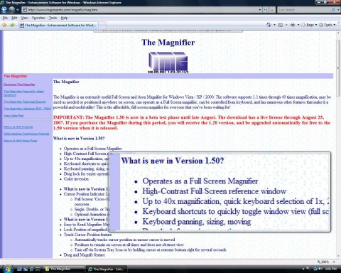 Screenshot of a text document featuring a rectangular section of the document magnified.
