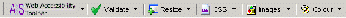 Screenshot of a program taskbar with various menu options.