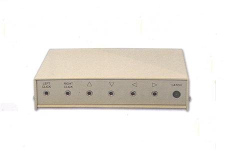 Rectangular device with ports to which 6 mice substitutes may be attached on one of the device's longer sides.