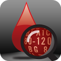 Rounded square image with a red teardrop-shape in the middle overlaid with a round magnifying glass with numbers showing.
