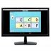 Computer monitor displaying software with a 2x3 grid.
