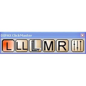 A toolbar with various menu buttons, including left, right, and double click functions. The background is light blue.