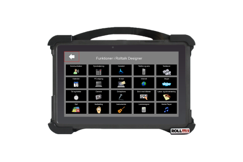 A gray rectangular device with a black screen and a handle on top.