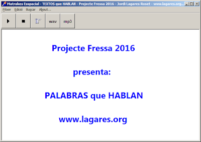 A gray box with a white background and blue text. 