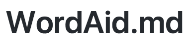 WordAid.md text on a white background.