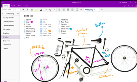 OneNote handwritten.