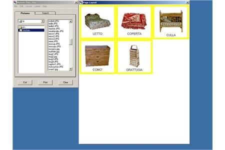 Screenshot of an AAC board with five pictograms.
