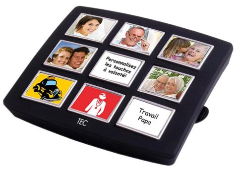 Rectangular box front face with 9 images in rows of three.