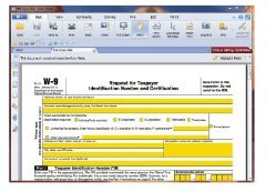 Screenshot of text editor screen with form fields highlighted in yellow.