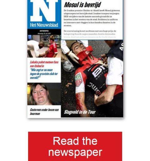 digital newspaper screen