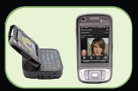 Side and front views of capture talk pocket pc.