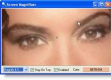 Magnifixer, magnified popup screen