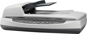 Scanjet flatbed with adf feeder, 16-character LCD and buttons including power, destination, scan document to, scan picture, edit text, filed documents etc.