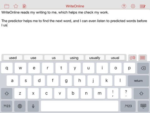 text input screen