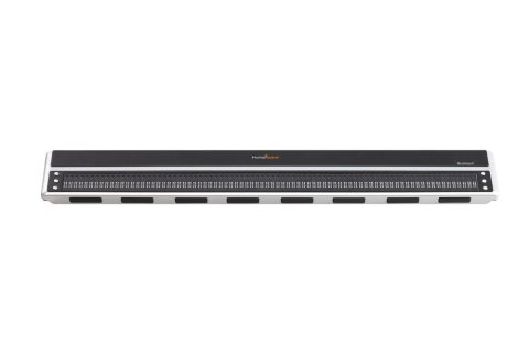 Large, narrow rectangular braille keyboard with 80 keys across.