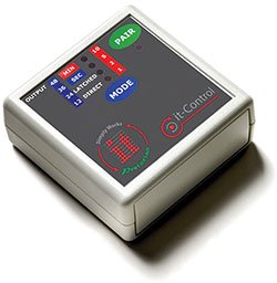 A small square device with a pair and mode button and four light indicators.
