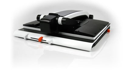 The HD 17 folded into a compact rectangular shape for portability. 