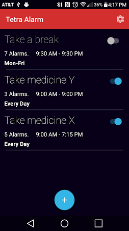 Tetra Alarm menu