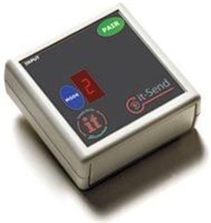 A small, square device with with control buttons and number display on the top face.