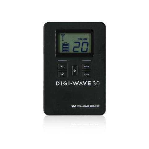 Small black device with small LED screen and control buttons along the bottom of the screen.