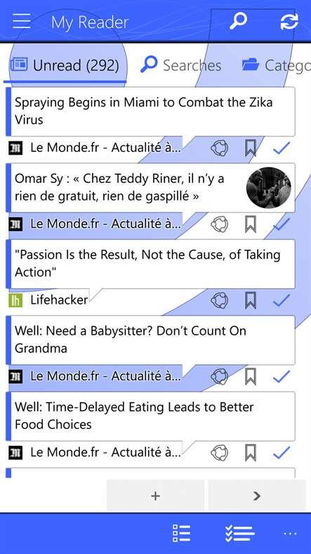 Screenshot displaying an unread message screen.