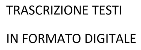 TRASCRIZIONE TESTI IN FORMATO DIGITALE  Logo