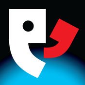 The Proloquo logo, which consists of a white and red design that resembles quotation marks.