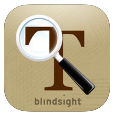 A large, brown letter "T", part of which is magnified by a magnifying glass.