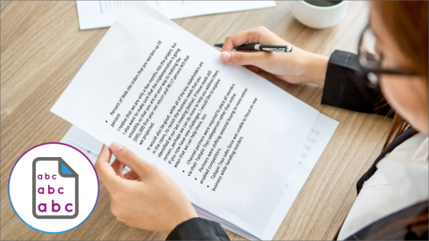 EasyConverter's large print feature as shown in a Word document.