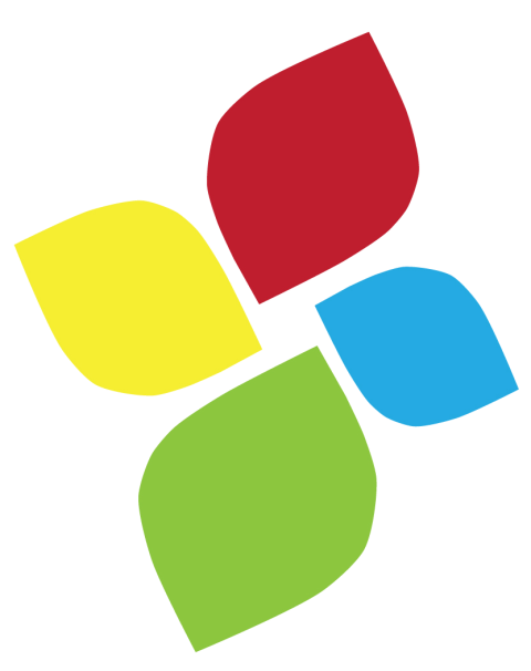 Logo of AAC Institute in the shape of a color clover-like design with each petal a different color.
