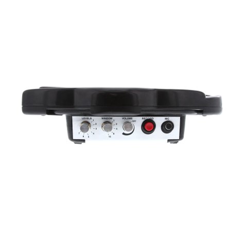 Side view of device with five button controls underneath.