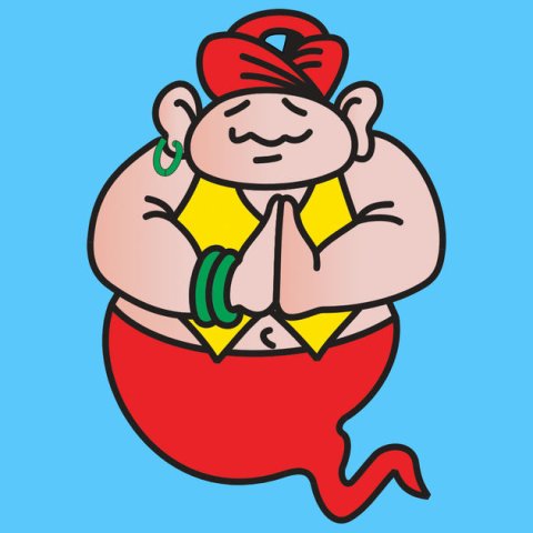 App icon of cartoon genie.