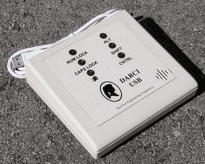 Square unit with caps lock, num lock, alt, control, and shift buttons