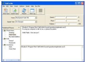 Screenshot of NextUp Talker setup