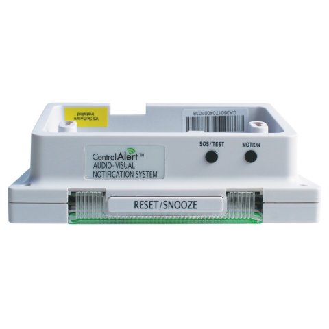Bottom edge with additional controls and jack inputs, including a snooze button.