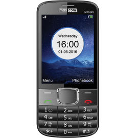 Cell phone with large screen display and number keys on lower third of device