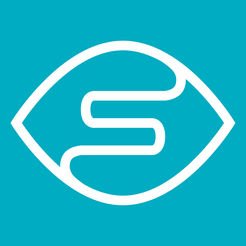 Seeing AI App logo: a white, randomized line-art design against a dark turquoise background.