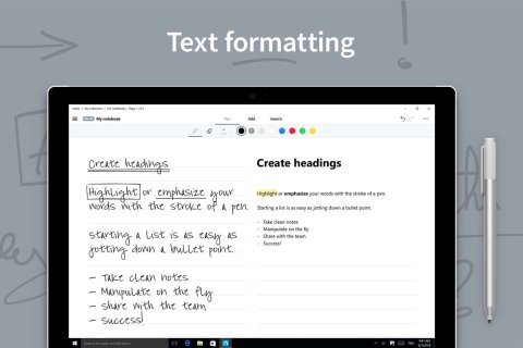 A document open to full screen containing handwritten notes on the left and the converted text version on the right.