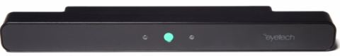 Long, thin, and black horizontal bar with a green sensor dot in the center.