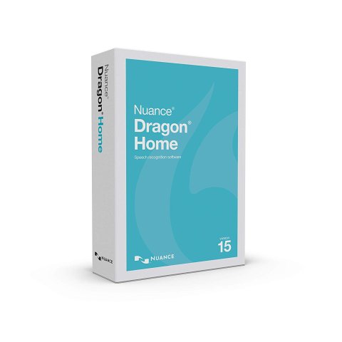 Angled view of software box, light blue cover and white border with text along side panel.