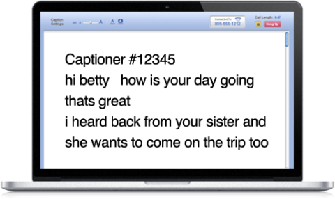 An open laptop with bold, black captions typed in a word processing program.