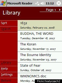 A table showing the various functions and the eBooks available.
