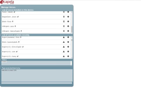 Screenshot showing partial list of available voices.