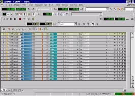 Screenshot of software showing menu of music tracks.