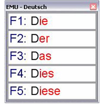 Word prediction options that start with the letter D