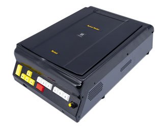 A medium-sized black device resembling a scanner.