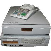 Three devices including a screenreader, scanner, and keypad for input.