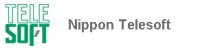 The words "Tele-Soft" in two shades of bright green font. To the right are the words "Nippon Telesoft" in black font. 