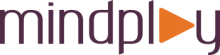 The word "mindplay", with the "a" depicted as a "play" button icon.