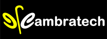 The Company name is printed in a white text font except for the capital C, which is in script. Preceding the name is the logo symbols in yellow: a mirror image of the capital c followed by a simple walking cane.